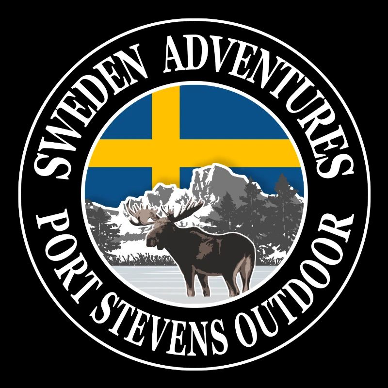 Sweden Adventures - Swedish flag & moose