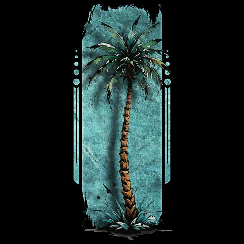 Solitary : Lone Palm Tree