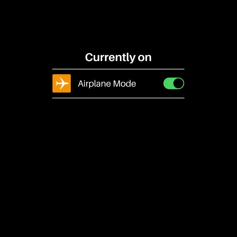 Flightmode - Currently on airplane mode