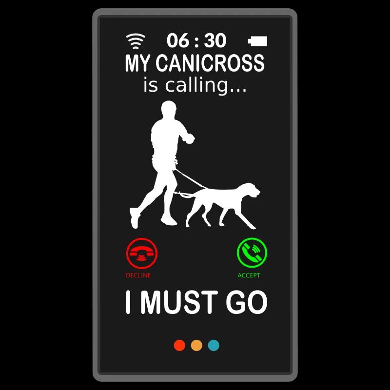 Canicross Läufer mit Hund is Calling Spruch lustig