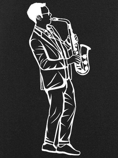 Saxophone Boy Drawing
