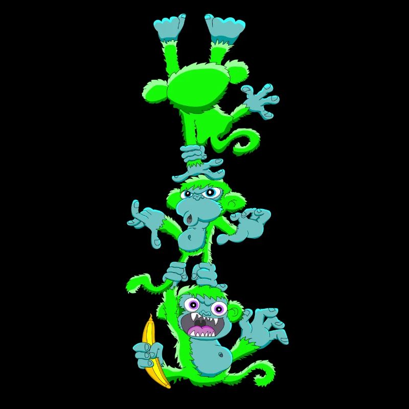 Ne donne pas de sucre au singe vert néon!