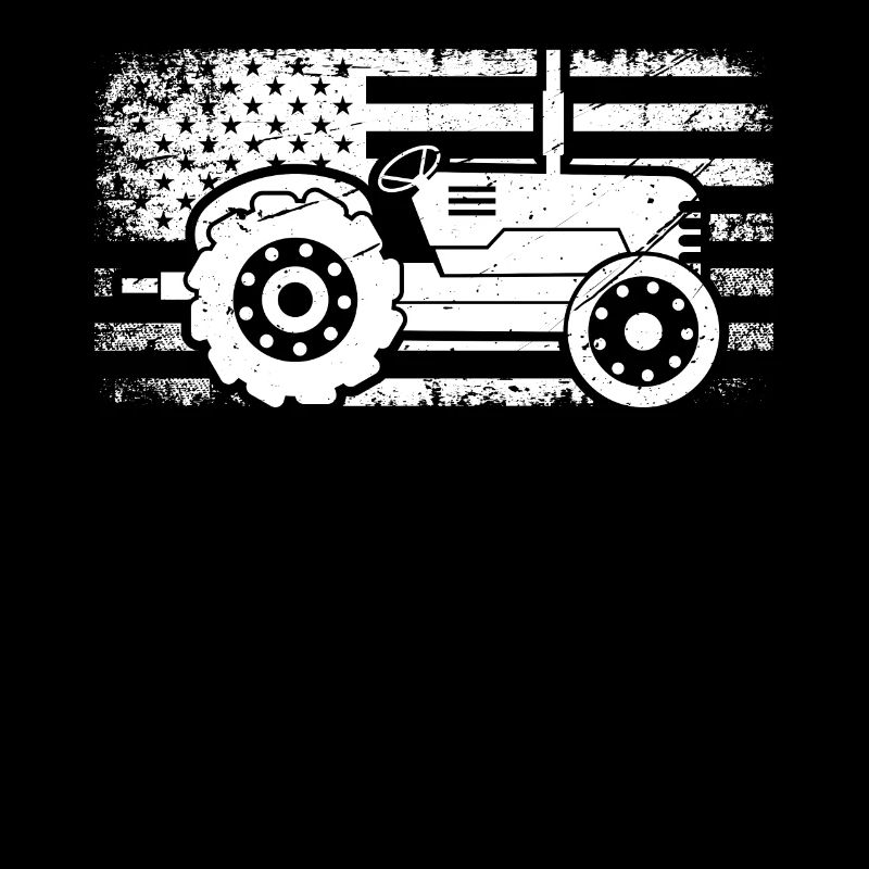 USA Flag Tractor