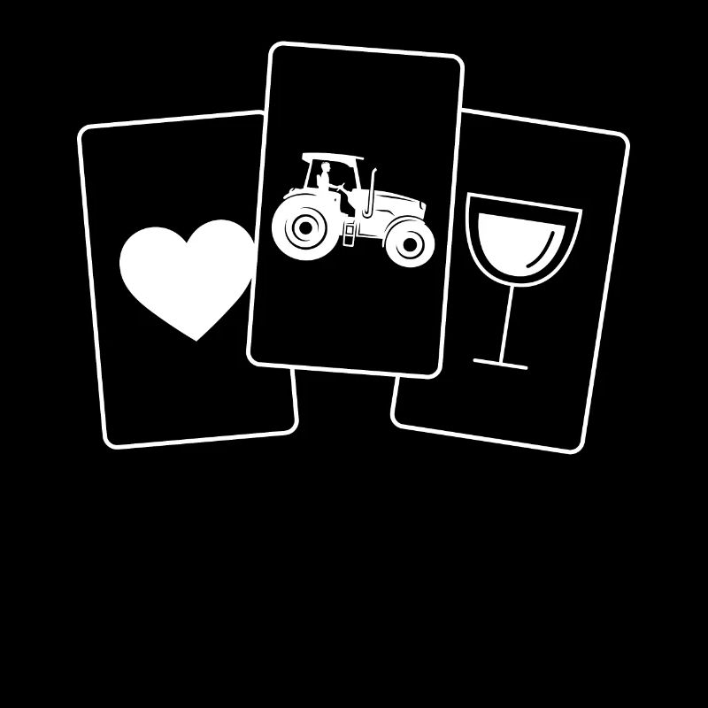 Coeur - Vin - Guy Driving Tractor -