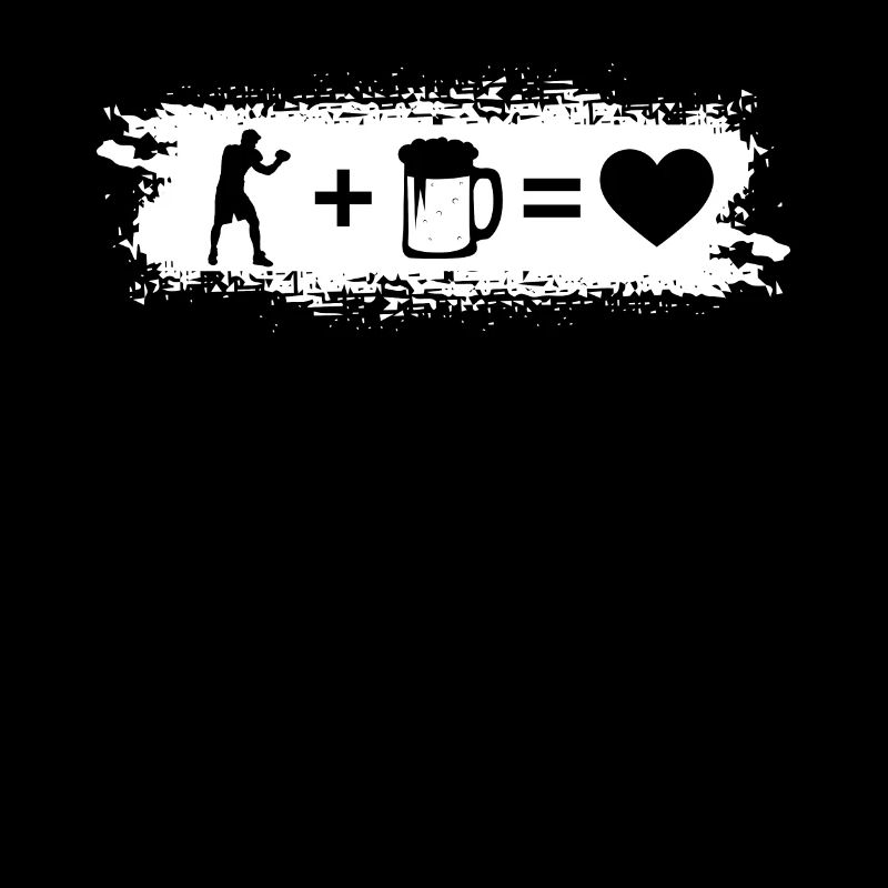 Grunge Rectangle - Coeur - Bière - Guy Boxe -