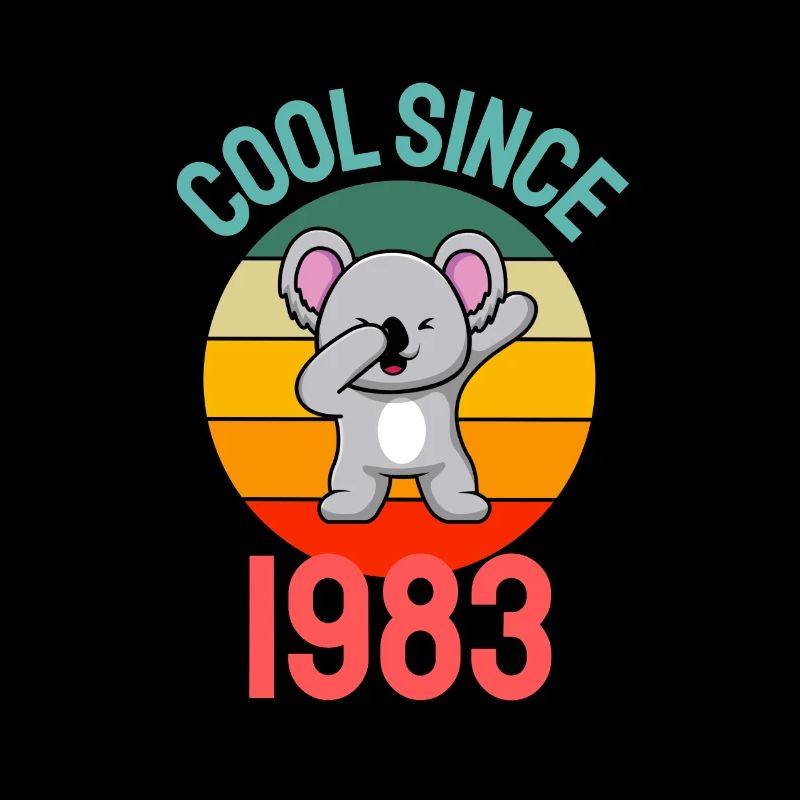 Cool seit 1983 Retro Dabbing Koala 39. Geburtstag