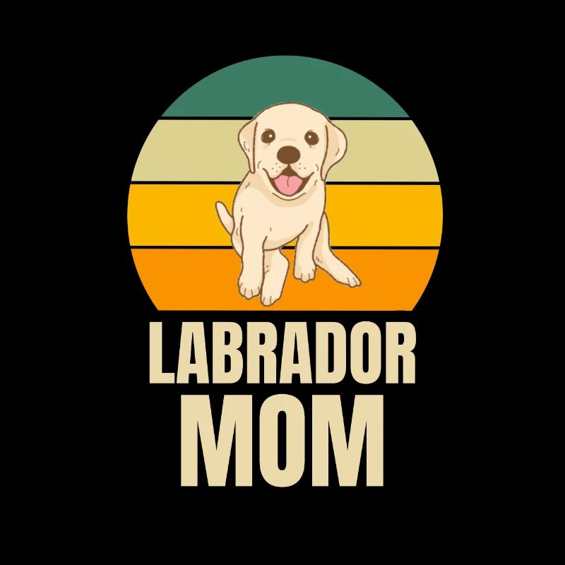 Labrador Mama Hunde Muttertag Retro Labrador