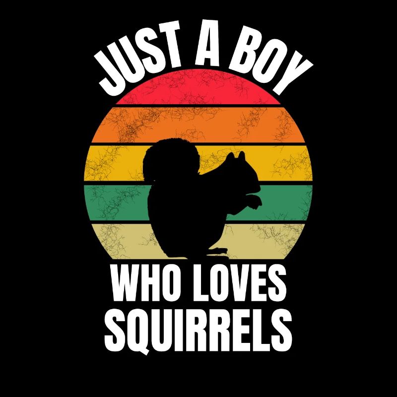 Nature Forest Animal Boy Gift Retro Squirrel