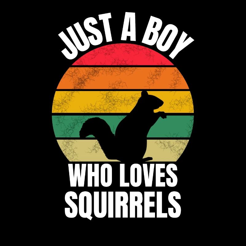 Retro Rodent Forest Animal Young Squirrel