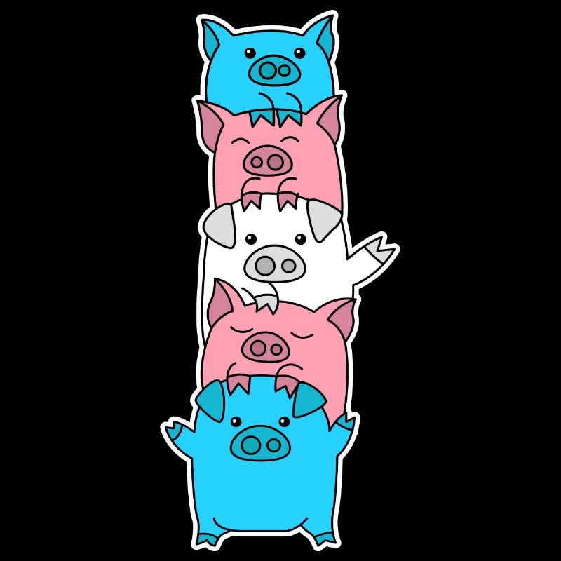 Conception de porc de drapeau trans pour les personnes trans