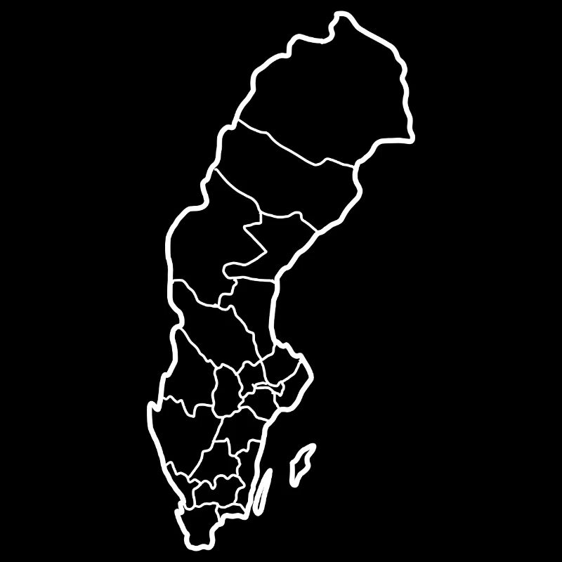 Sweden map with countries
