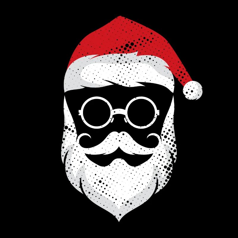 Weihnachtsmann Gesicht Mit Brille