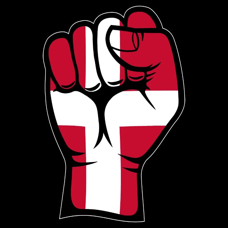 Danemark Drapeau Poing Main Symbole