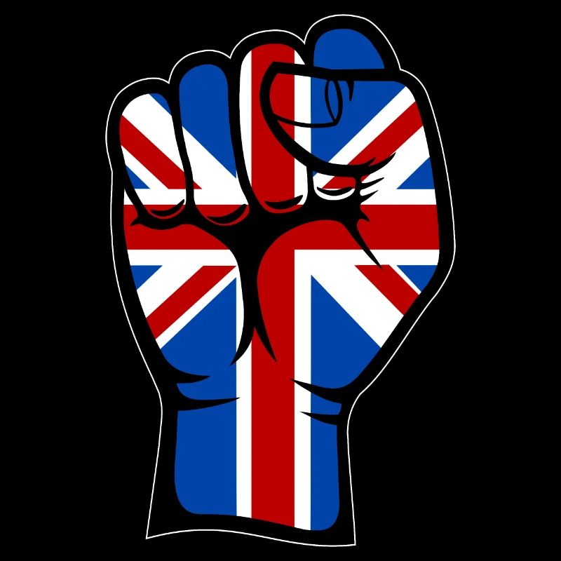 Britische Flagge Faust Flagge Faust Hand Symbol