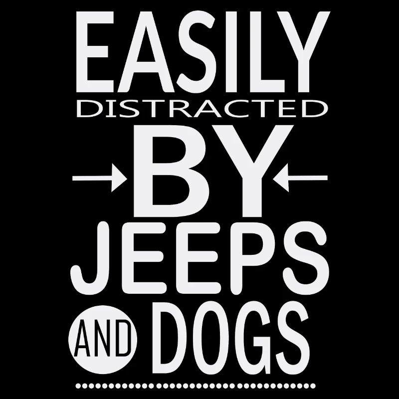 distraire par les jeeps et les chiens