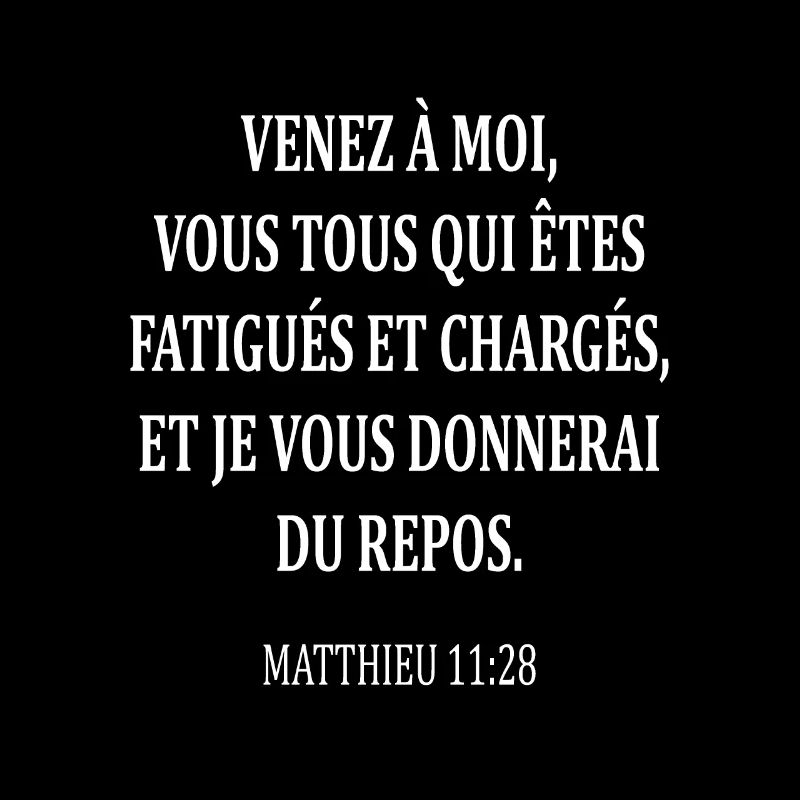 VENEZ A MOI, VOUS TOUS - MATTHIEU 11:28 BIBLE