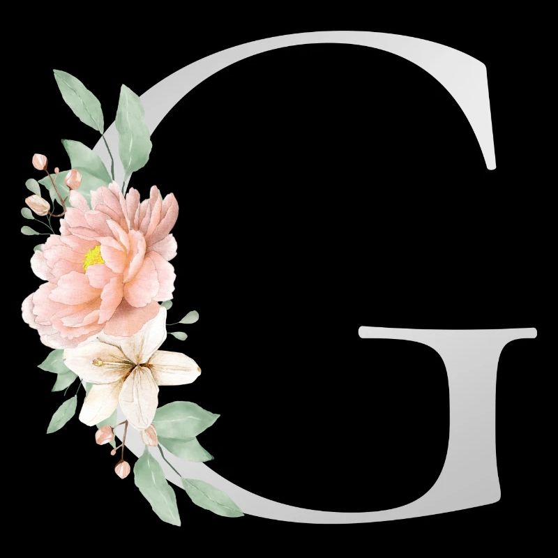 Customizable Monogram G Floral