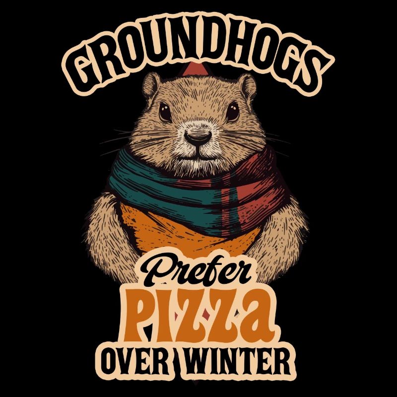 Groundhogs Prefer Pizza Over Winter Fun Shirt
