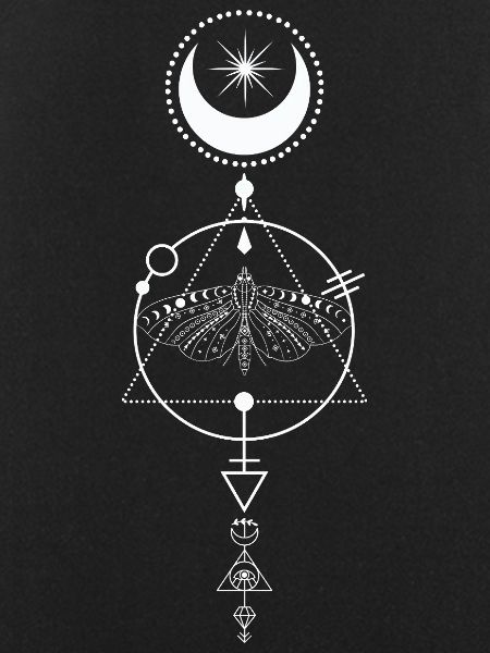 Celestial Moth Alchemy Glyph