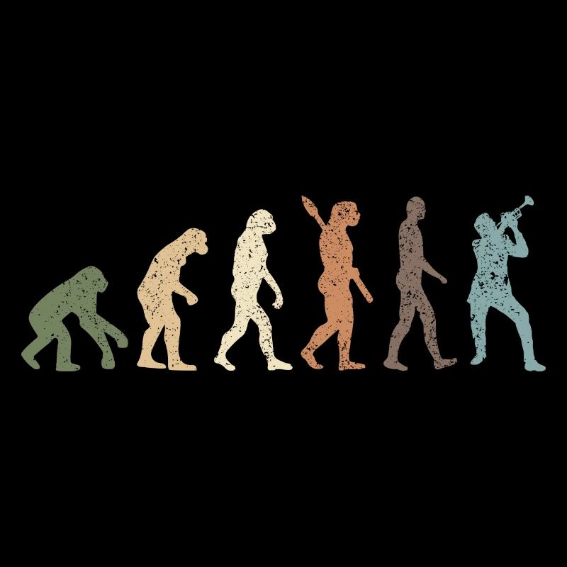 Drôle d’évolution rétro de l’homme Trompette