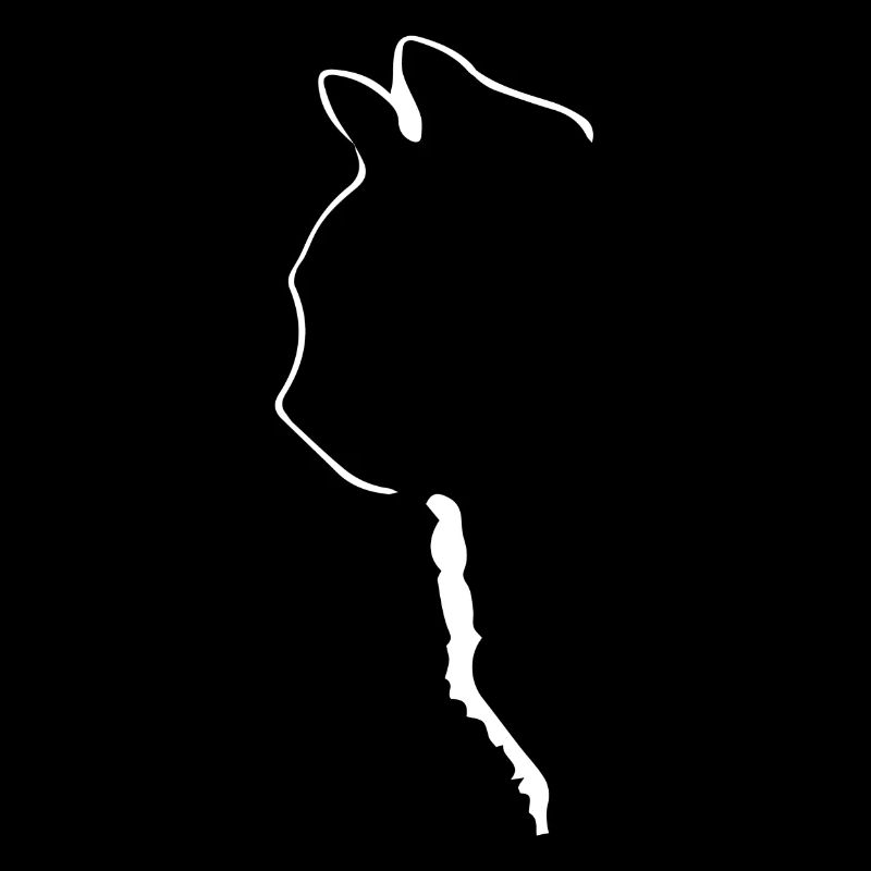 Chat silhouette mignon chaton miau