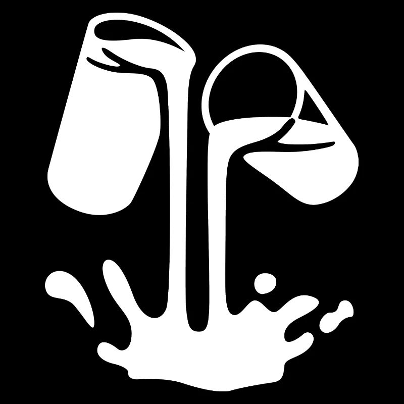 Déversement de verre Milk Silhouette