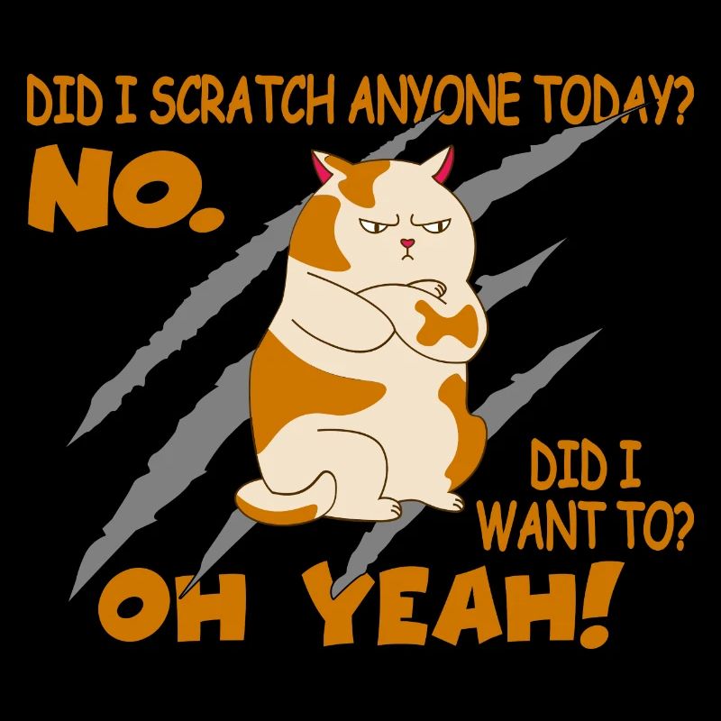 Sarcastic Funny Cat Scratched Today Cat