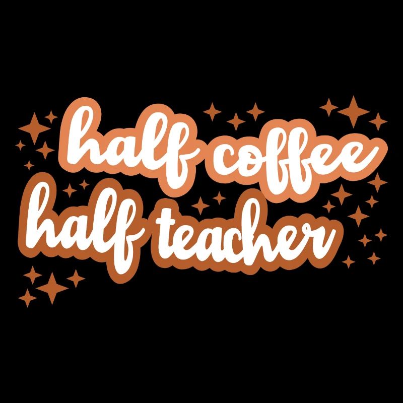 Vintage Half Coffee Half Teacher Drôle De Professeur