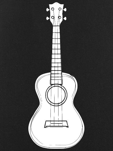 Ukulele Instrument Drawing