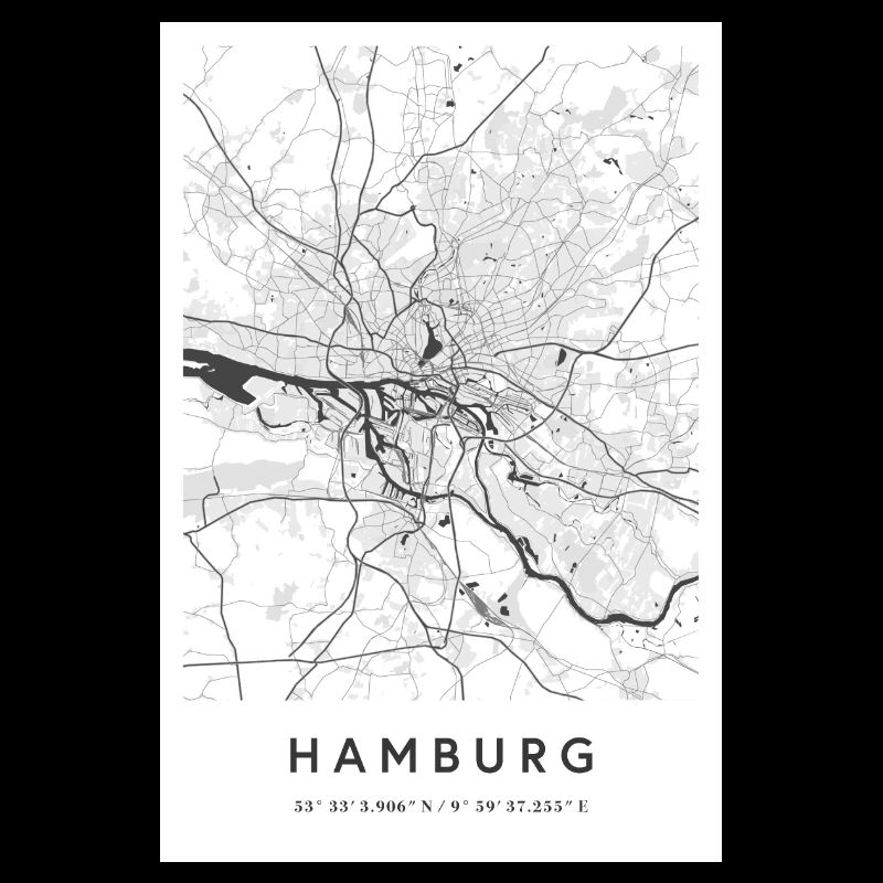Hamburg Map City Map Citymap Map