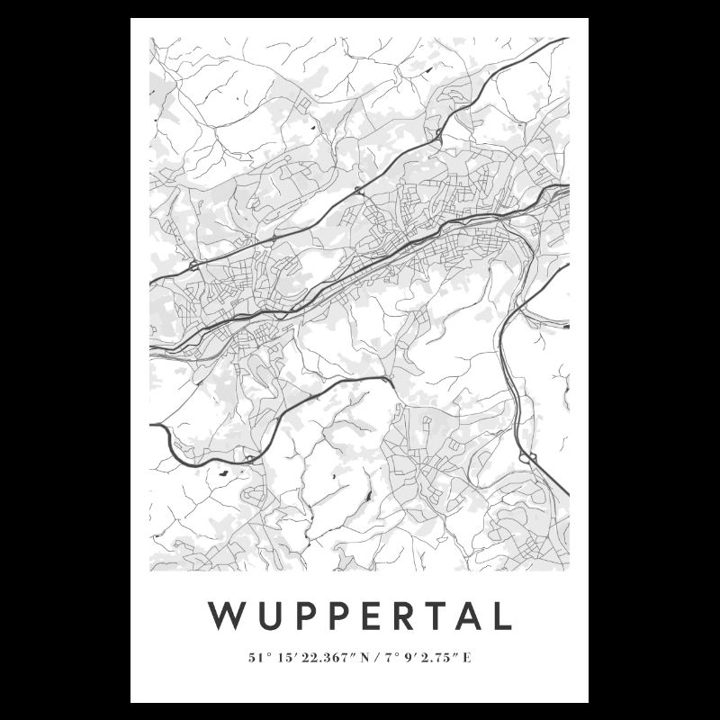 Plan de Wuppertal plan de la ville plan de la ville