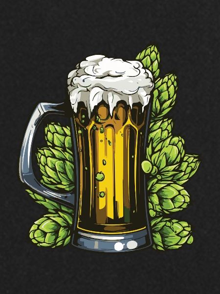 Hops Beer Glass