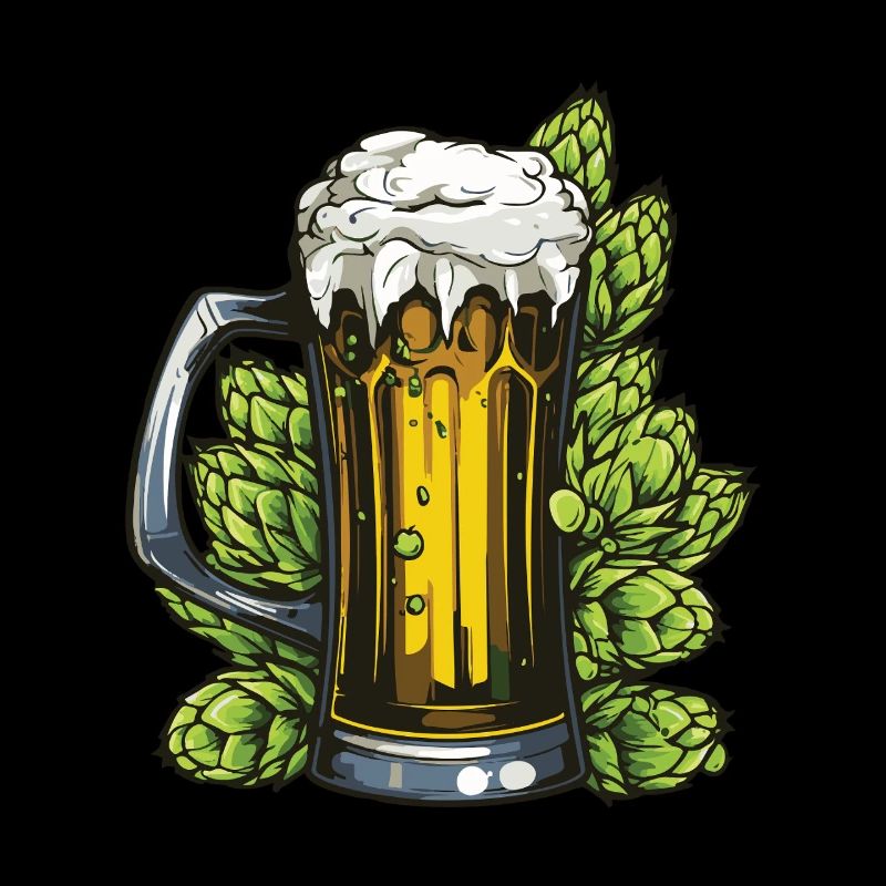 Hops Beer Glass