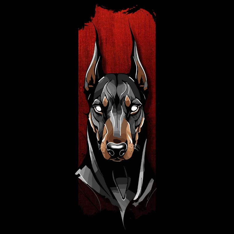 Regard vigilant : le regard du doberman