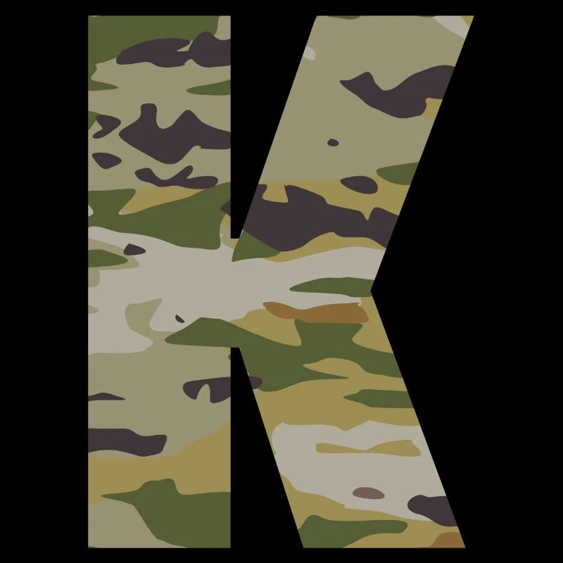 Camouflage letter K