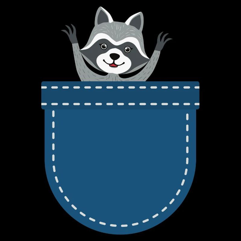 Waldtier Trash Panda Geschenk Brusttasche Waschbär