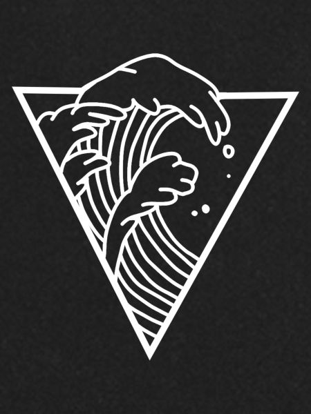 Waves sea triangle