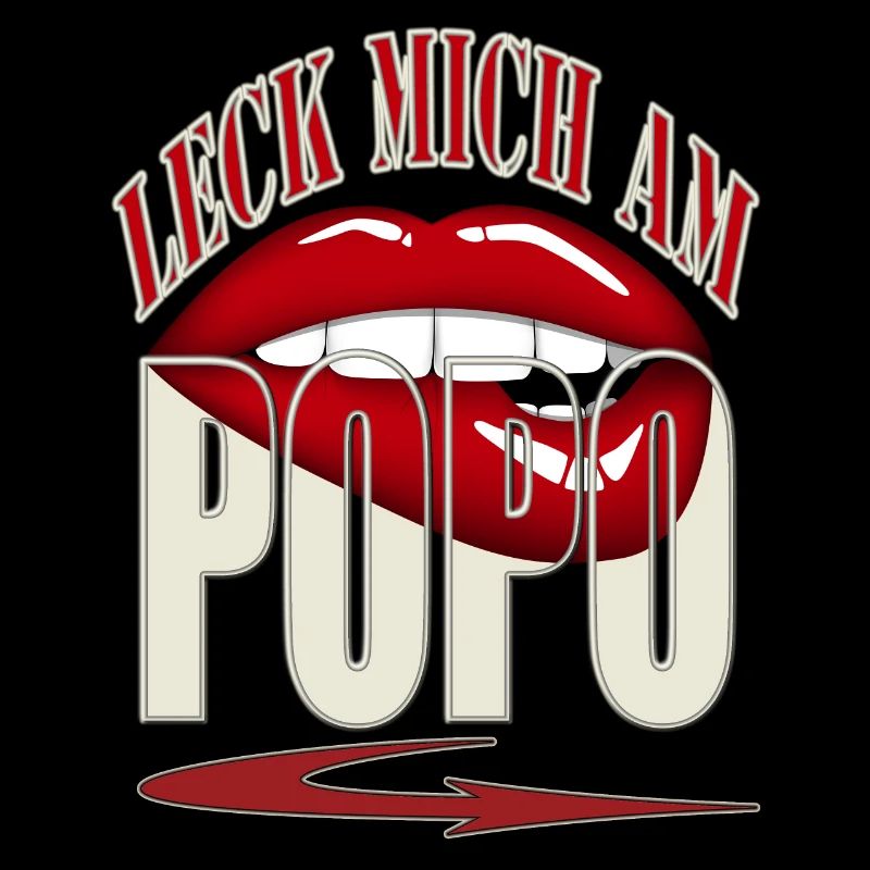 lèche-moi sur POPO - lèvres rouges flèche buccale rouge