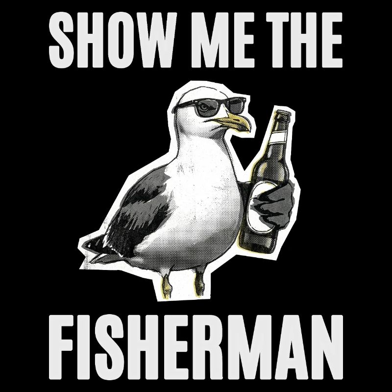 Drôle de dicton, pêche au pub Seagull Angler