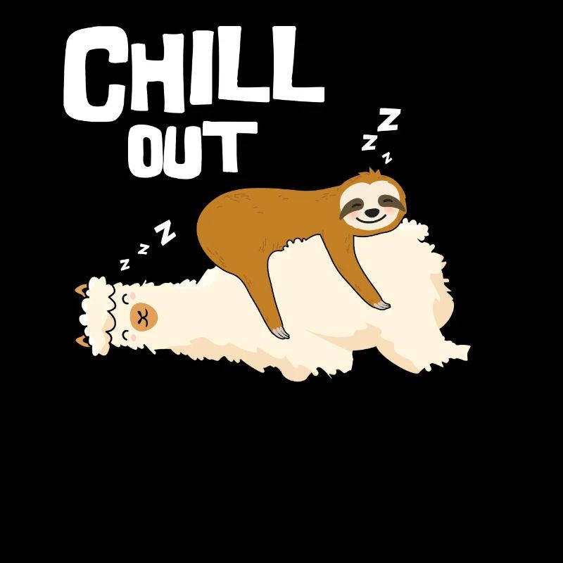 Chill out, Faultier schläft auf Lama, GEschenk