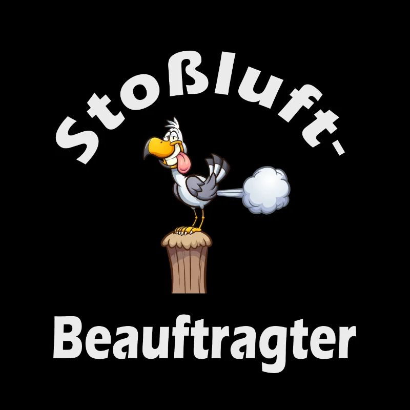 Stoßluft-Beauftragter lustig fun Möwe maritim