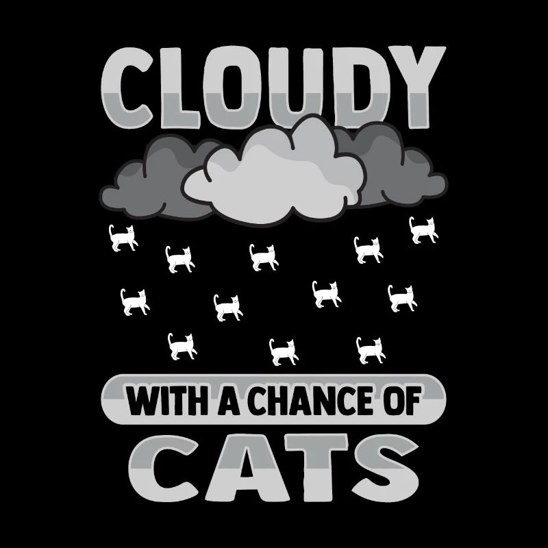 Nuageux avec une chance pour la conception de chat