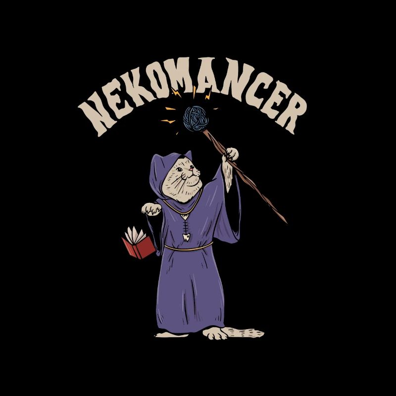 Nekomancer cat design for a necromancer