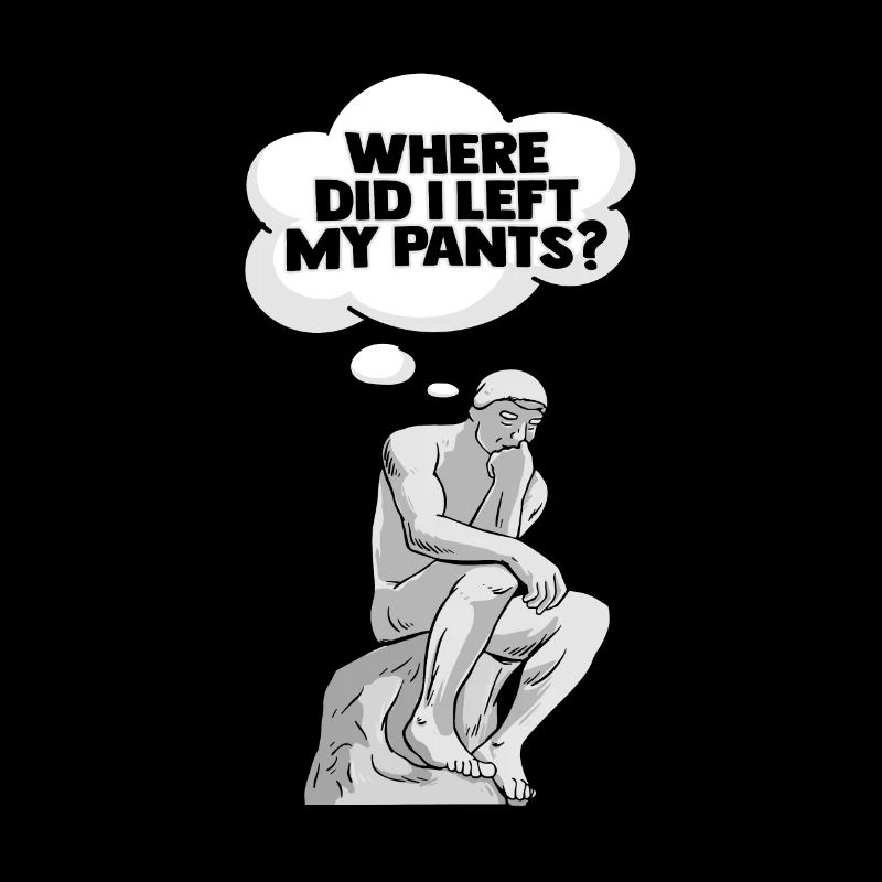 Thinker Statue Pants Design for a Philosopher