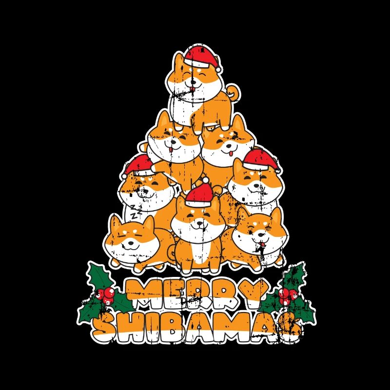 Shiba Weihnachtsbaum