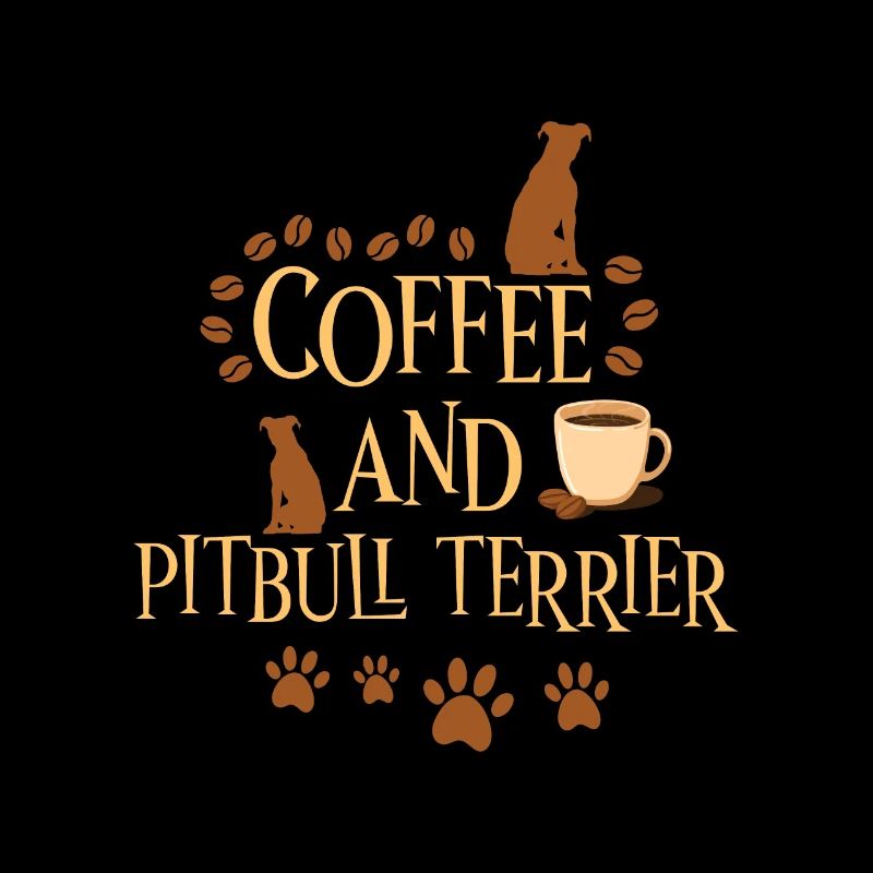Kaffee und Pitbull Terrier