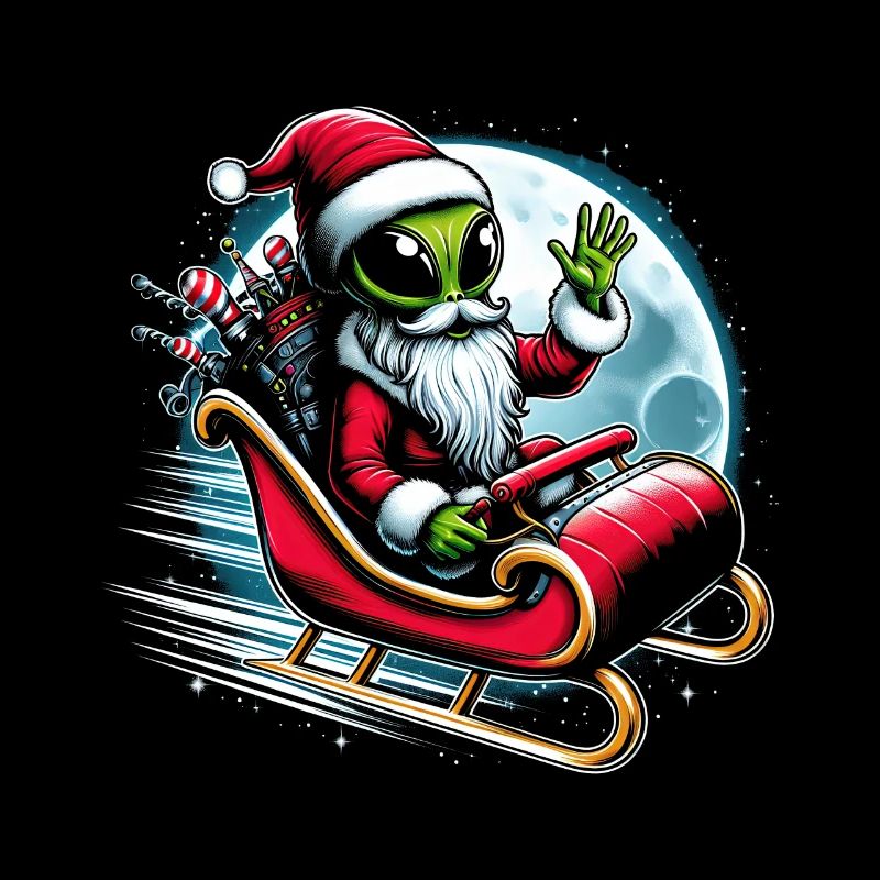 Père Noël extraterrestre de l’espace lointain