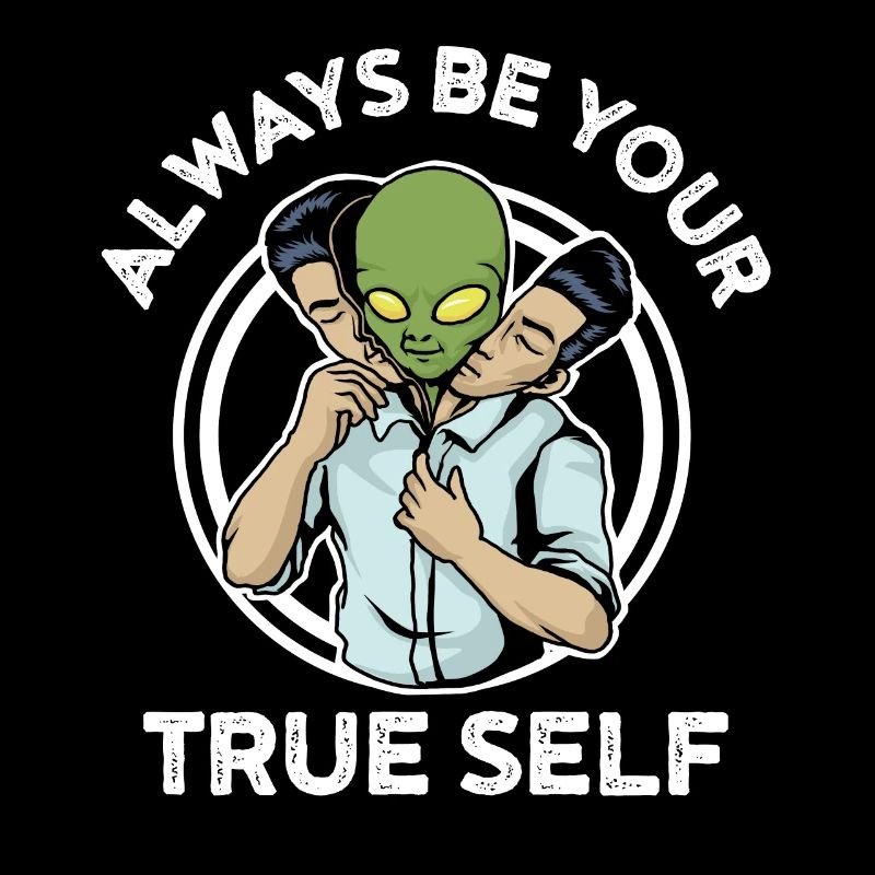 Sei immer du selbst Alien Mann Geschenk