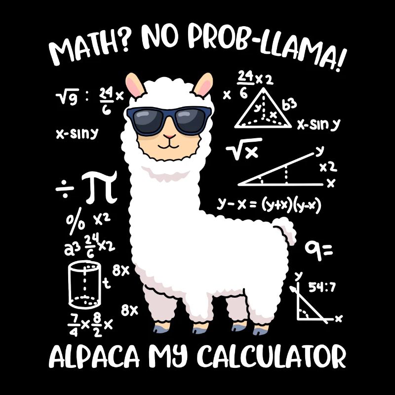 Mathe Alpaca Mathe Llama Lehrer Unterricht