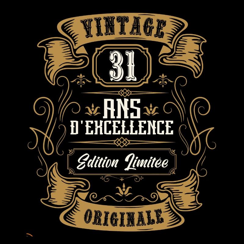 Vintage 31 ans, Idée cadeau d'anniversaire 31 ans.